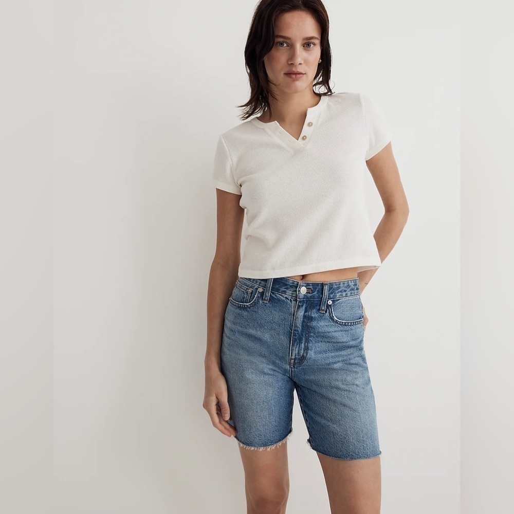 MadeWell Split-Neck Henley Tee NL397